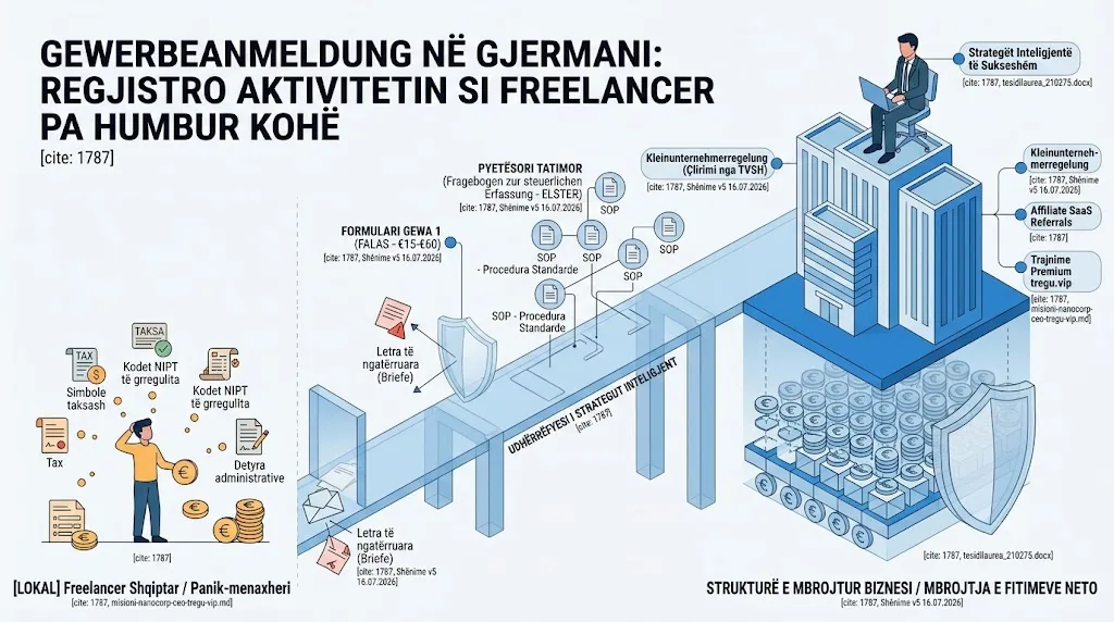 Imazh kryesor për artikullin “Gewerbeanmeldung në Gjermani: Si të regjistrosh aktivitetin tënd të parë si freelancer shqiptar pa humbur kohë.” në Tregu